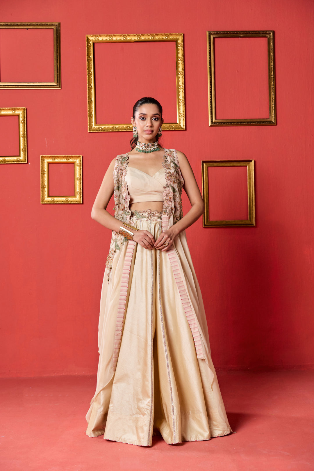 Kyra Tussar Lehenga Set