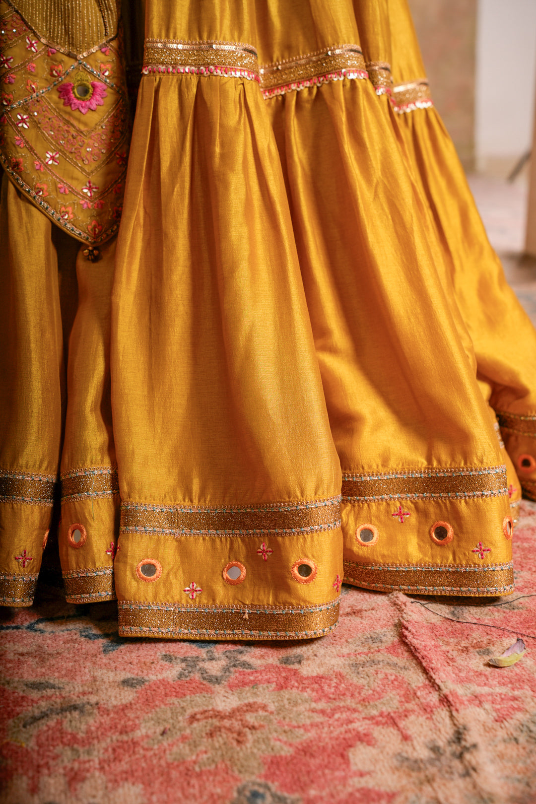 CHAADNI GREENISH YELLOW LEHENGA SET