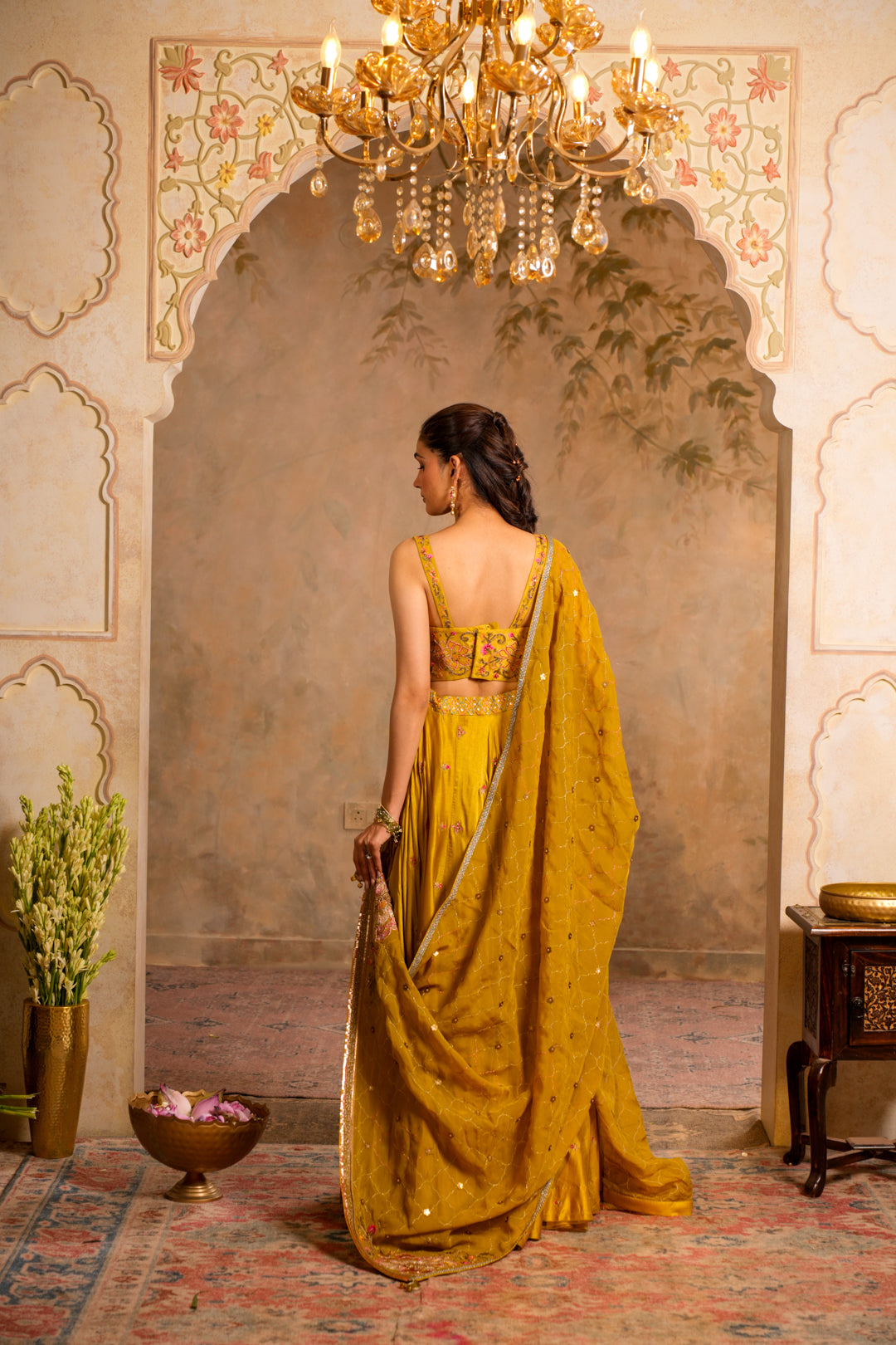 SAAZ GREENISH YELLOW LEHENGA SET