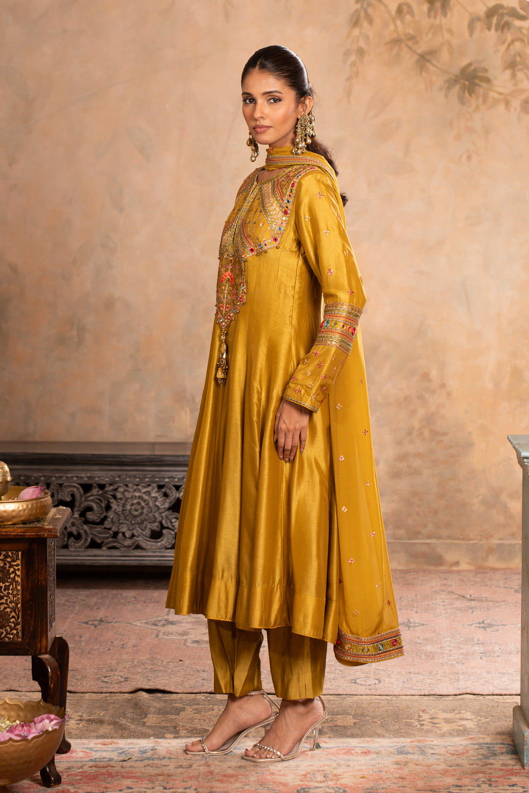 SITARA GREENISH YELLOW ANARKALI SET