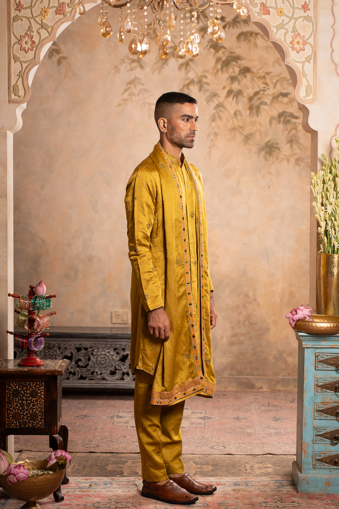 ABEER GREENISH YELLOW KURTA SET