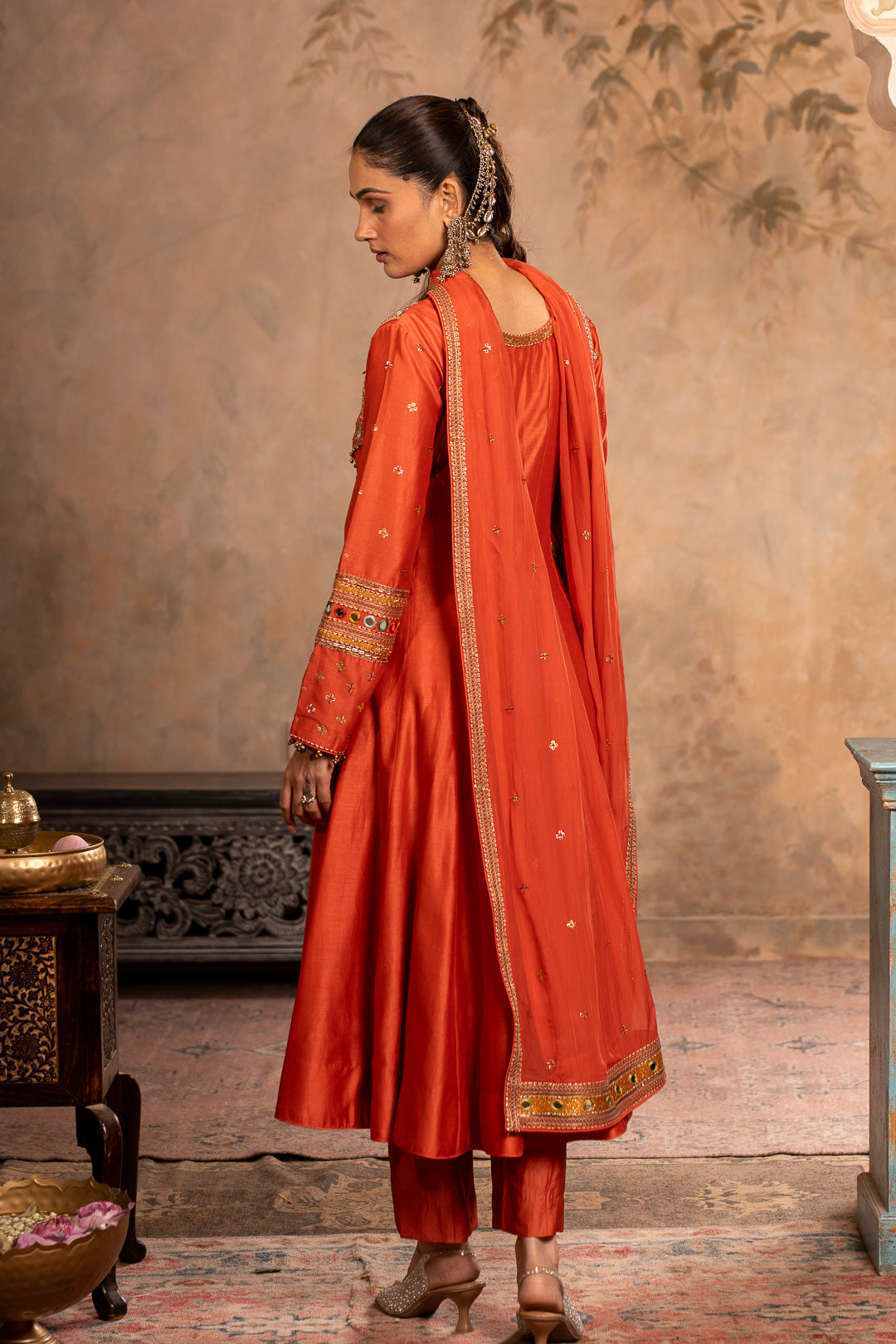 SITARA PEACH ORANGE ANARKALI SHEET