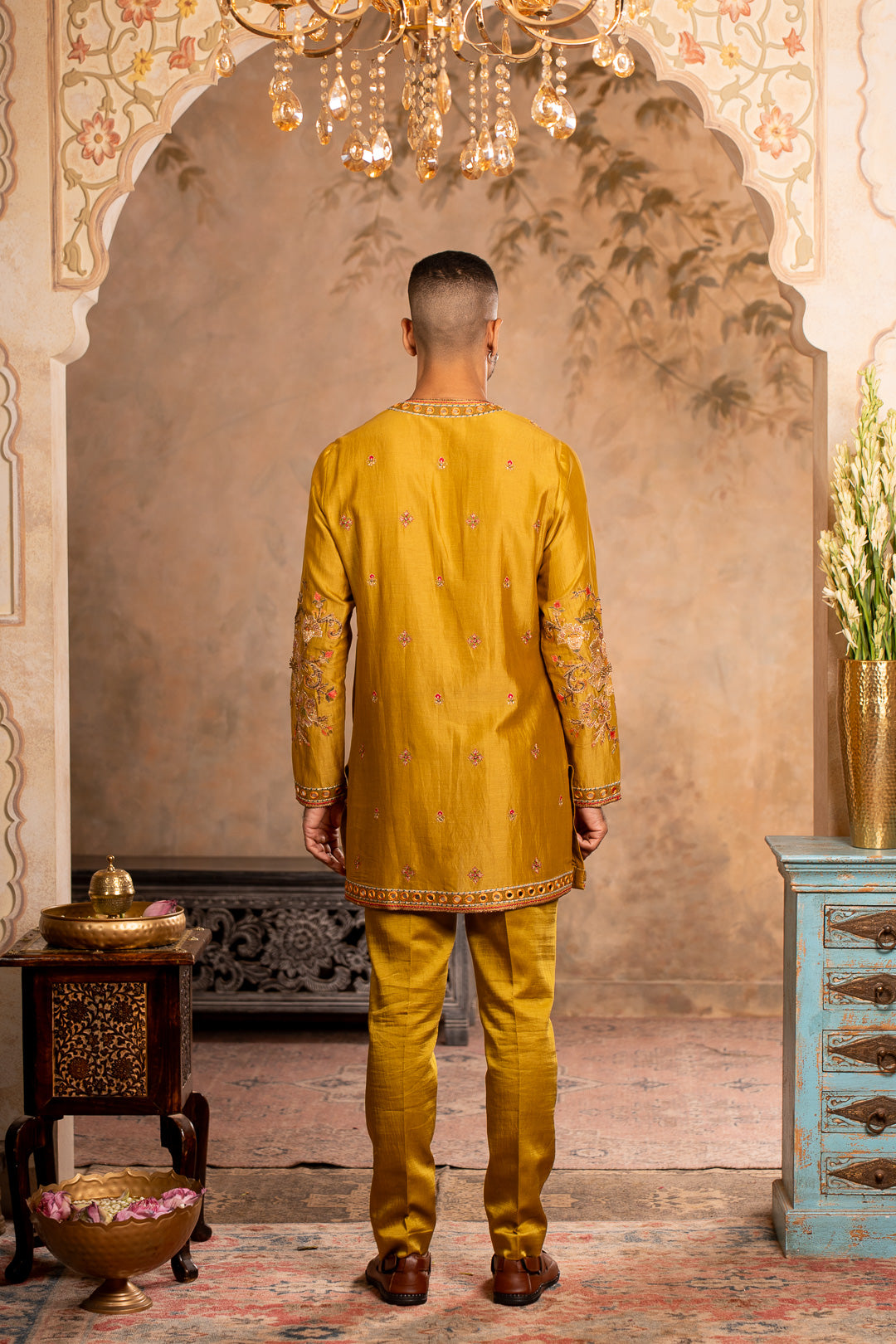 TEJ GREENISH YELLOW KURTA SET