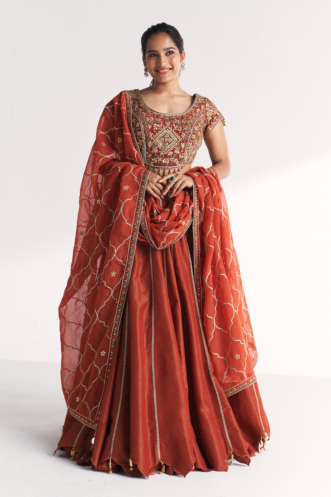 Padma Rust Lehenga Set