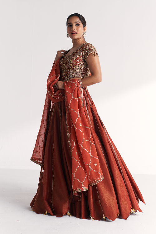 Padma Rust Lehenga Set