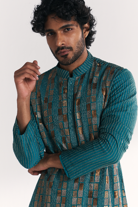 Neelesh Blue Kurta Set