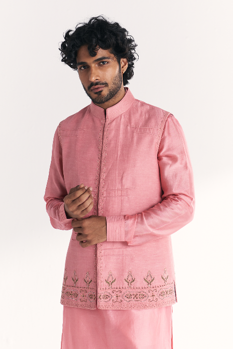 Jal Pink Nehru Jacket Set