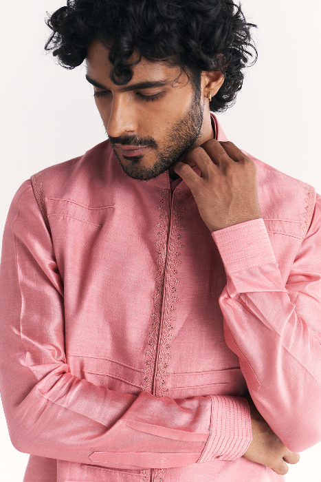 Jal Pink Nehru Jacket Set