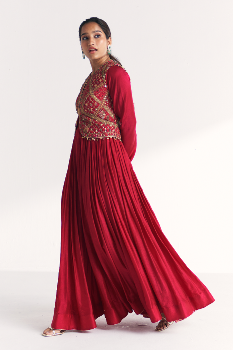 Pakhi Magenta Pink Anarkali