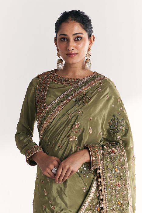 Arzoo Green Saree