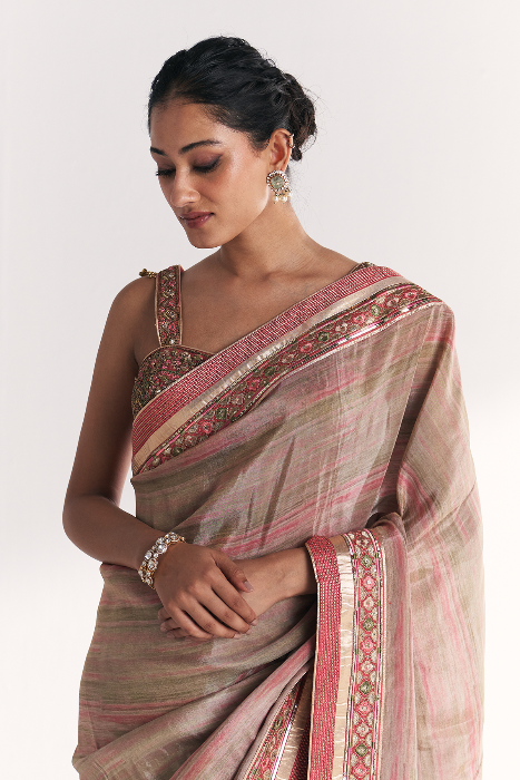 Phoolbagh Pink Saree