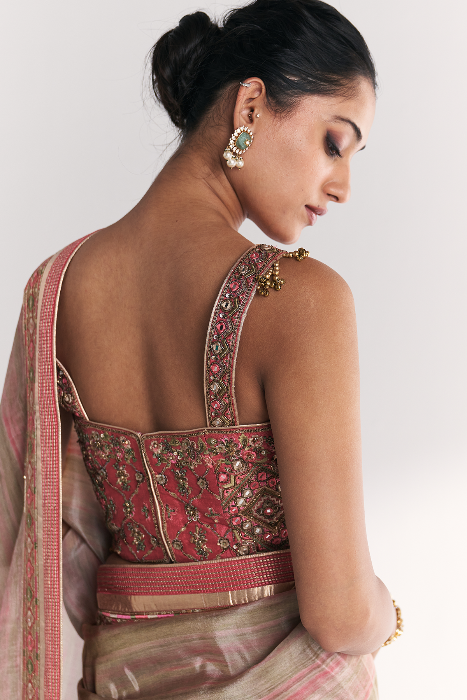 Phoolbagh Pink Saree