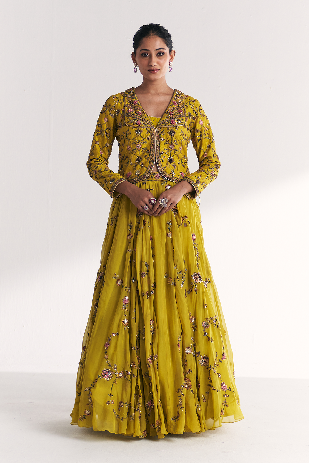 Kairi Lime Green Lehenga Set