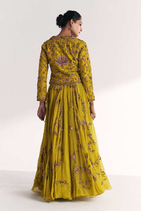 Kairi Lime Green Lehenga Set