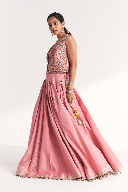 Kimaya Pink Lehenga Set