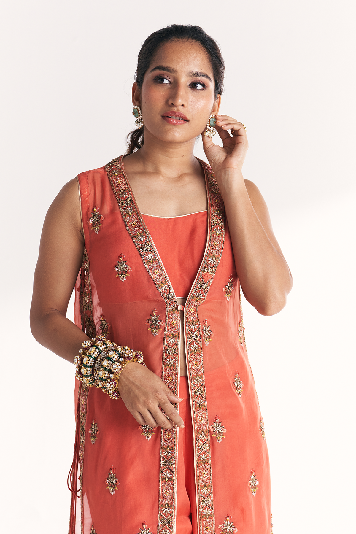 Malang Tangerine Anarkali
