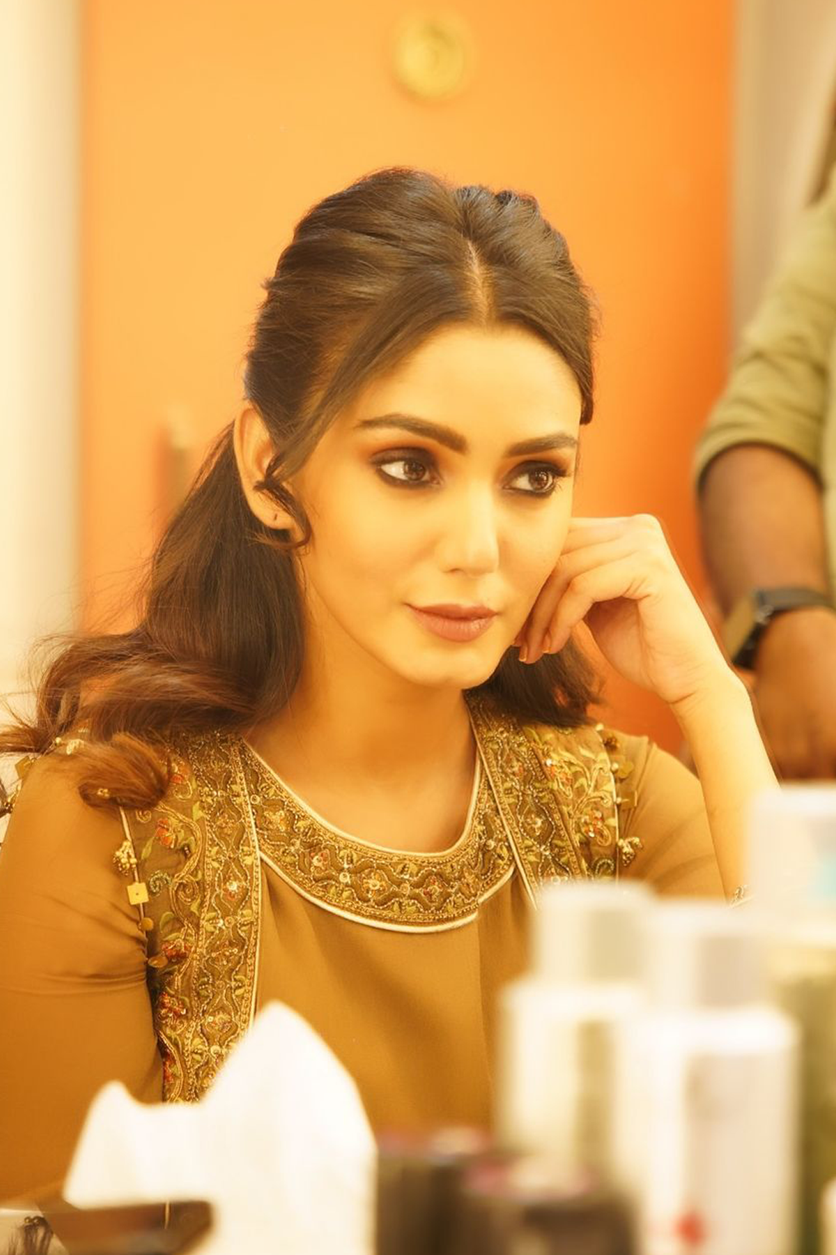 Sana Makbul In Bhavna Mustard Kurta Sharara Set