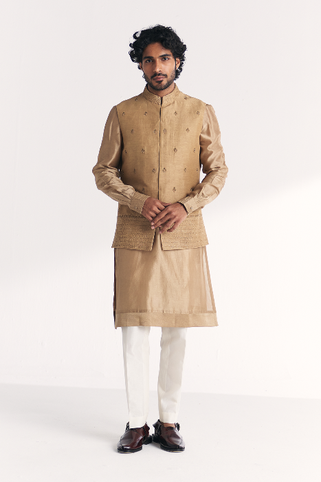 Yawar Green Nehru Jacket Set