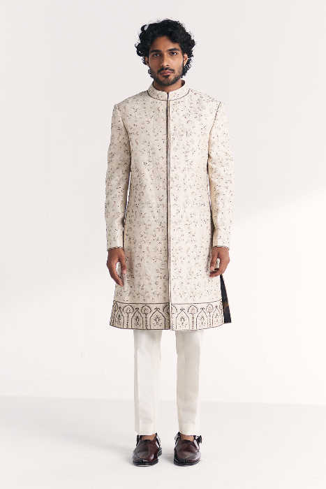 Vyom Ivory Achkan Set