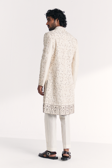 Vyom Ivory Achkan Set