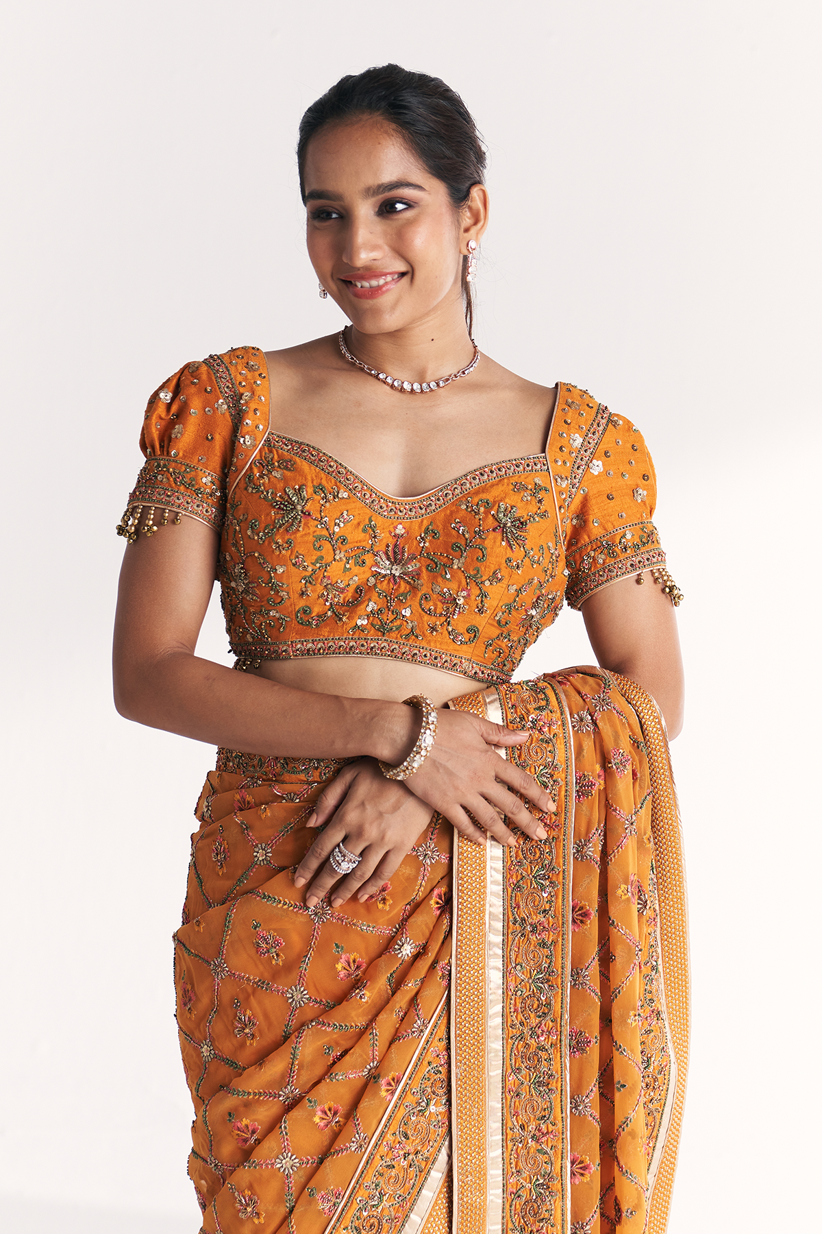Kaira Mustard Saree