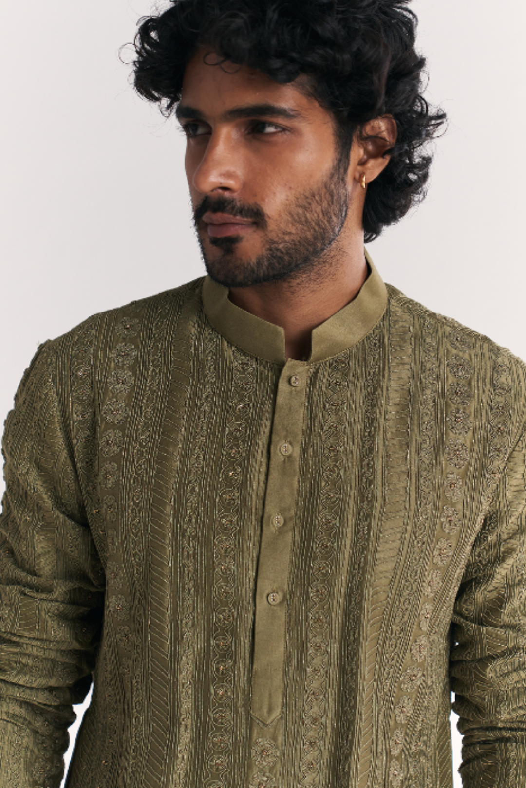 Rajbari Green Kurta Set
