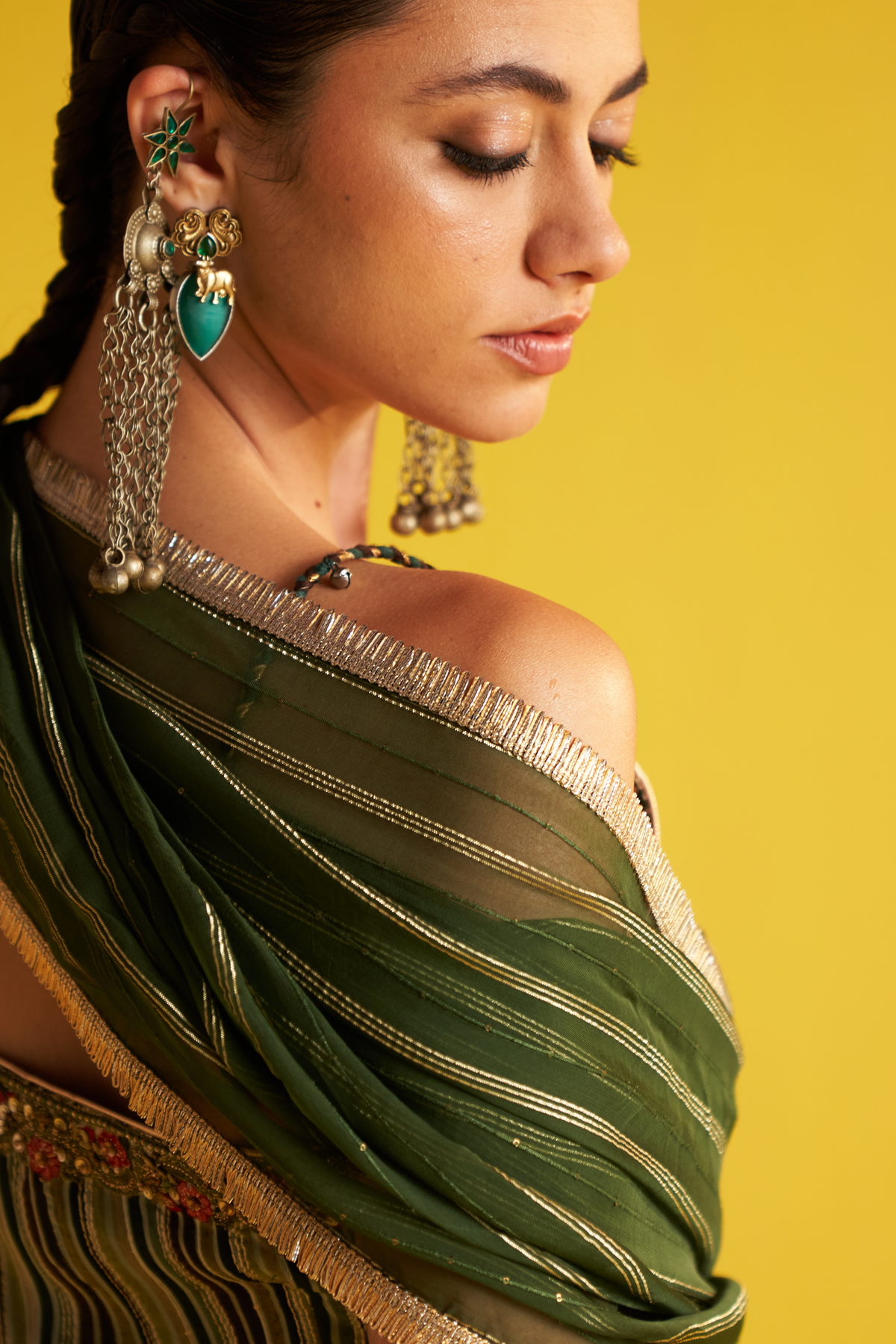 REEMA GREEN SHARARA SET