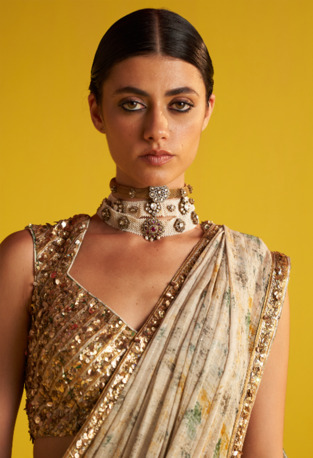 SARINA GREEN SAREE SET