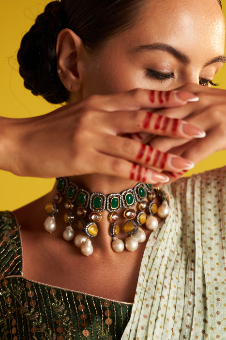 SERA GREEN SAREE SET