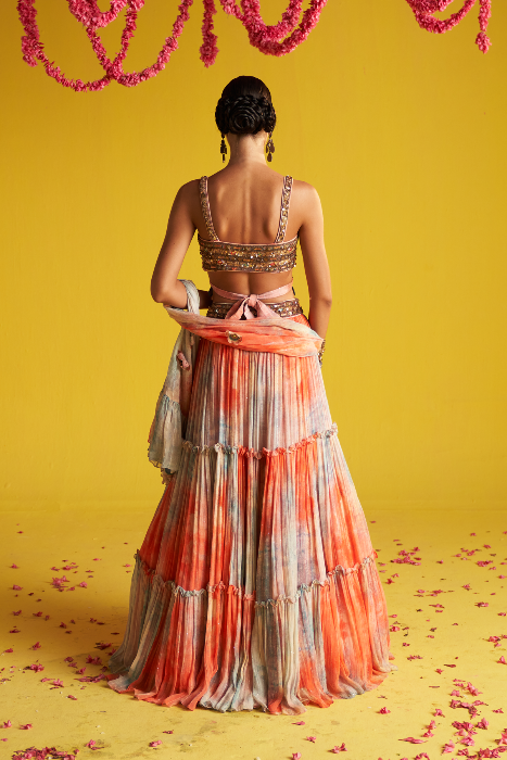 SHAGUN MULTI COLOR LEHENGA SET