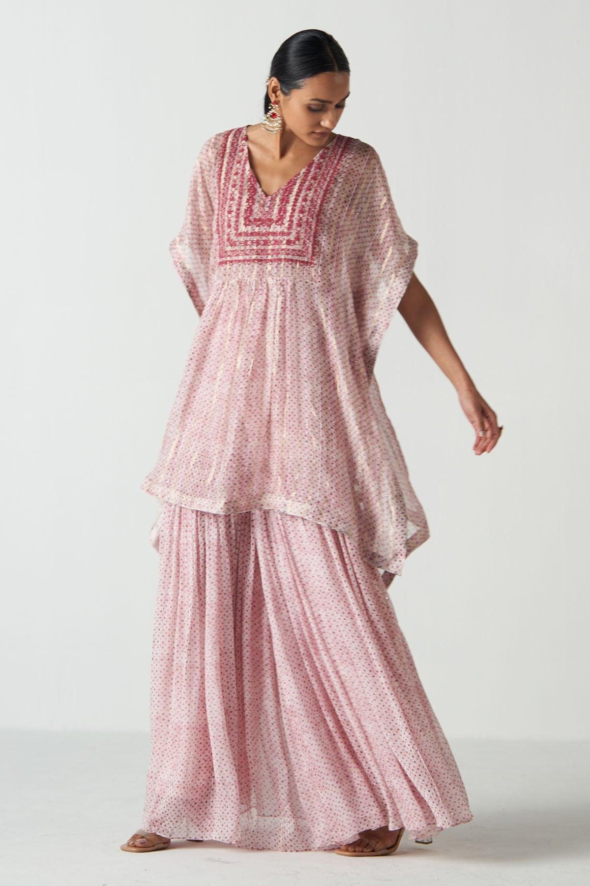 Gulabo Purple Kaftan Set - Studio Bagechaa