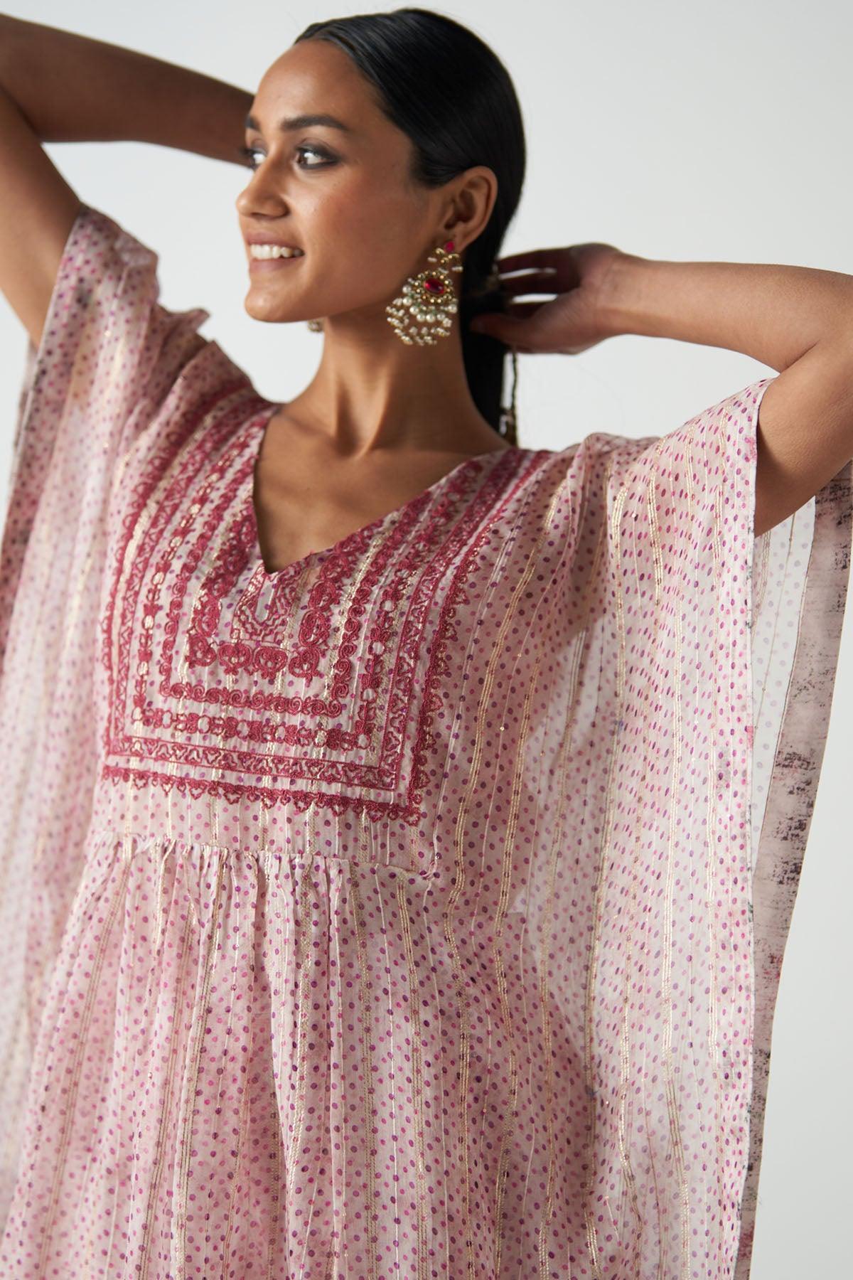 Gulabo Purple Kaftan Set - Studio Bagechaa