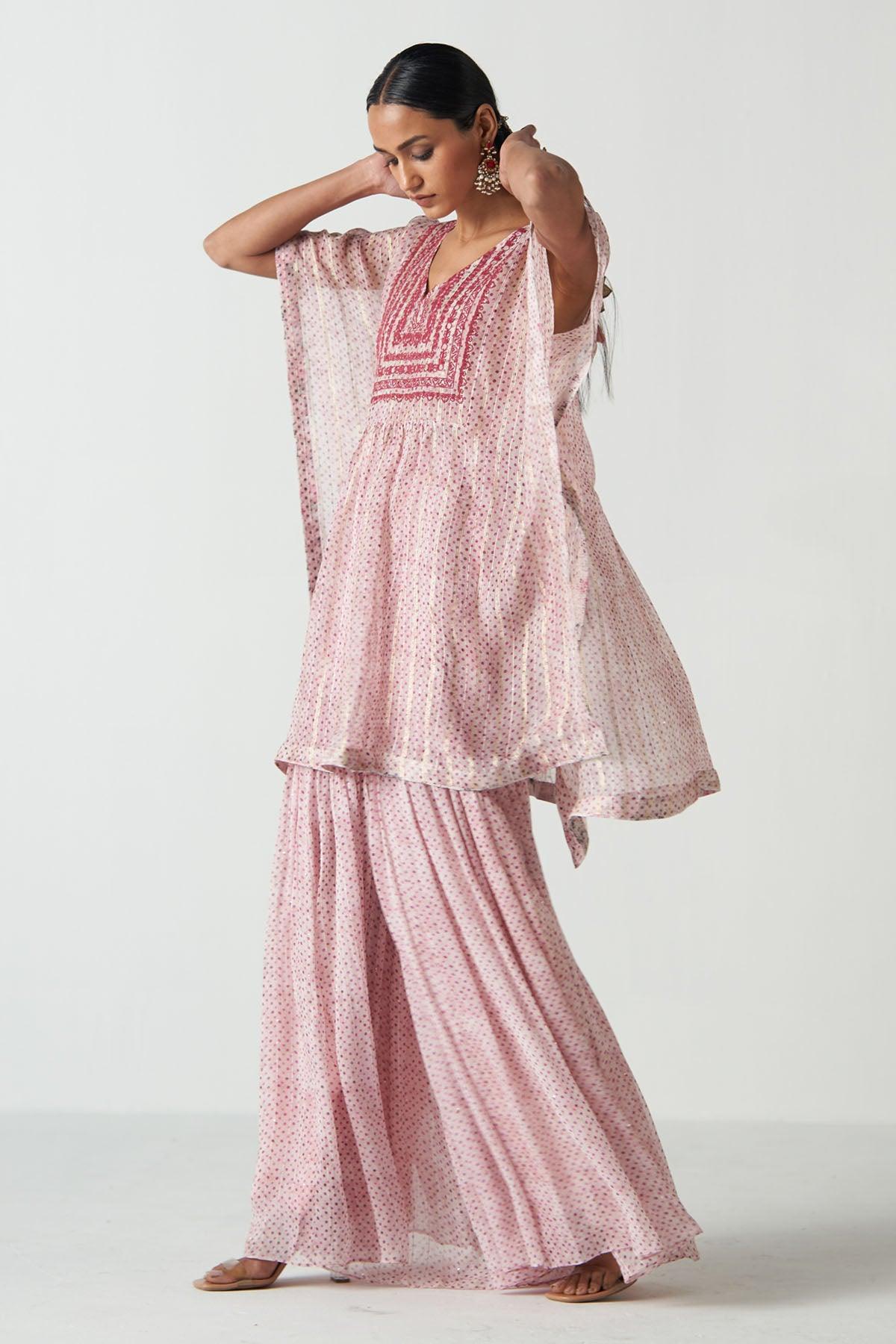 Gulabo Purple Kaftan Set - Studio Bagechaa