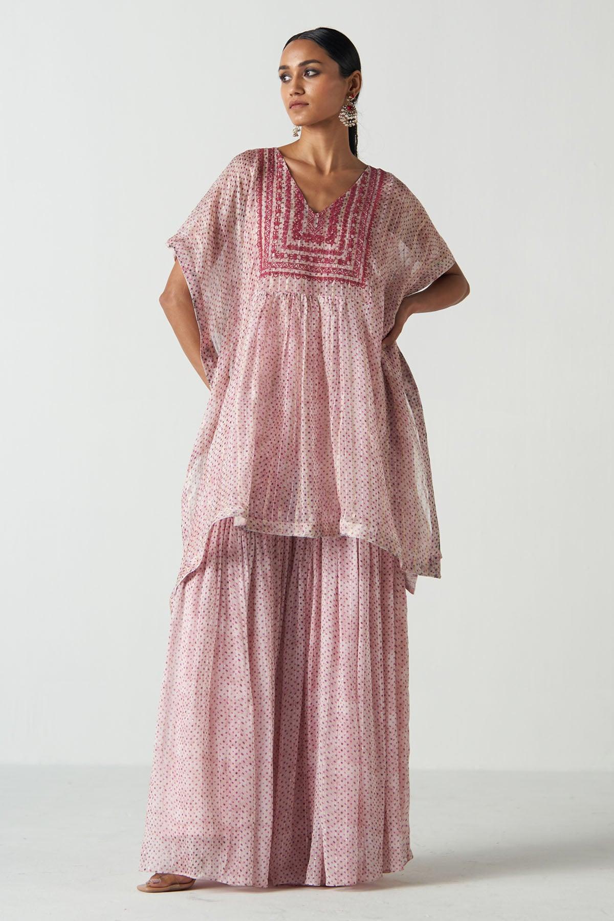 Gulabo Purple Kaftan Set - Studio Bagechaa