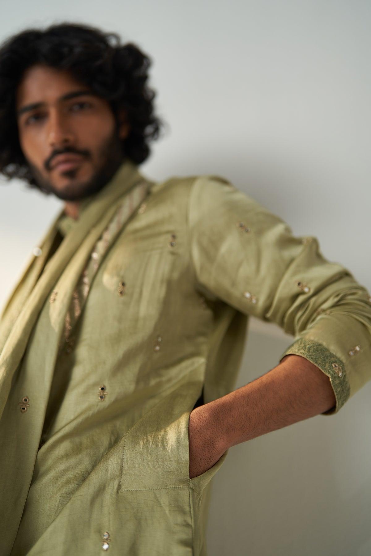 NAYAAN KURTA PANT STOLE SET - Studio Bagechaa
