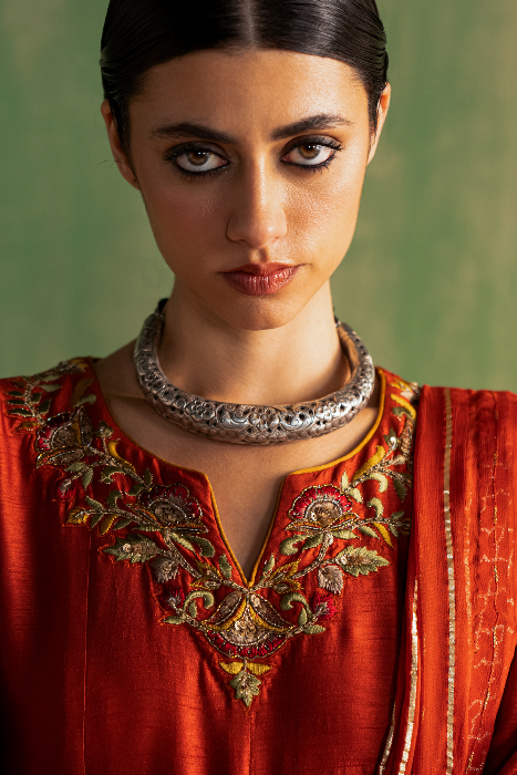 KAAVYA RUST ANARKALI SET