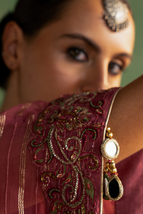 AARIKA MAUVE PINK KAFTAN SET