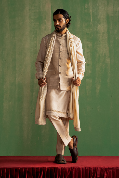 AARNIK BEIGE BUNDI SET