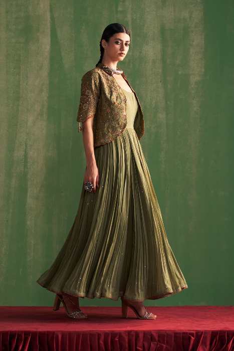BHAVI GREEN ANARKALI SET